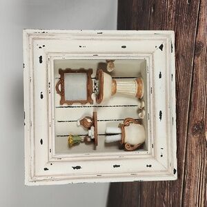 Vintage Shadow Box - Victorian Style Bathroom (3D frame)